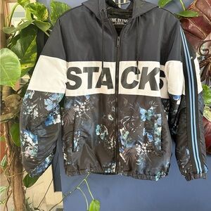 Five by Five Black and Blue Floral Jacket